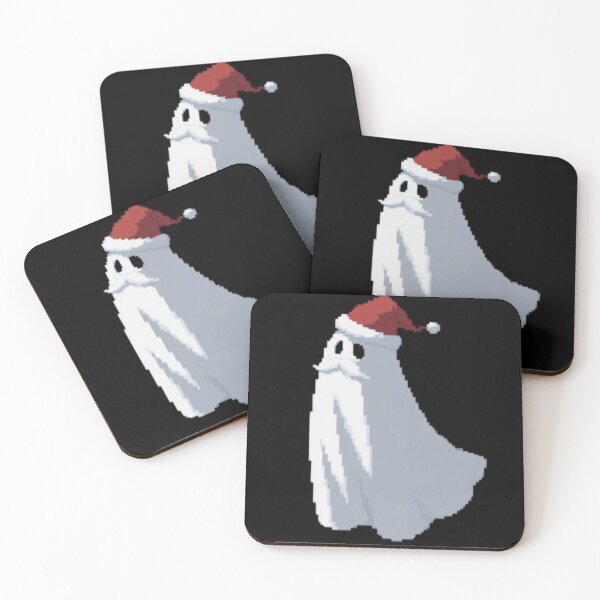 Item preview, Santa Ghost Sheet – Minimal Pixel Christmas Spirit designed and sold by UniqueArtsOnly.