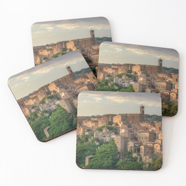 Item preview, Golden Hour Magic Over Sorano Medieval Village in Tuscany designed and sold by Stefano Orazzini.
