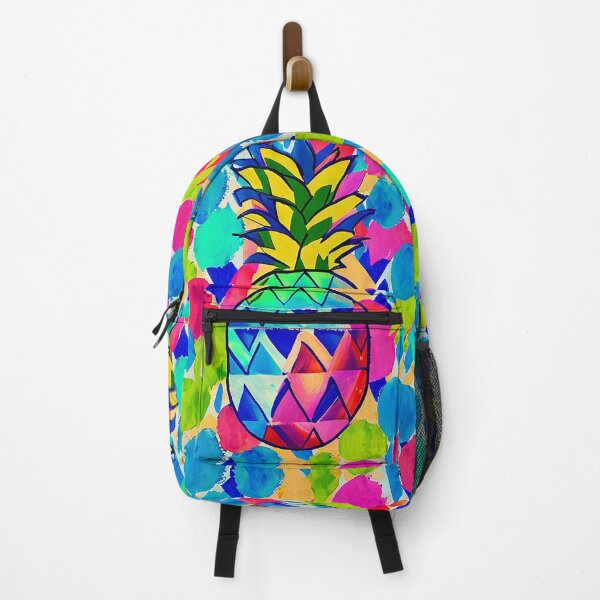 Item preview, Color Splash Pineapple Backpack | Vibrant Tropical Summer Style  designed and sold by vanilla art.