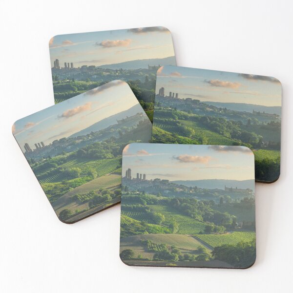 Item preview, Towers of San Gimignano Rising Above Vineyards at Sunset designed and sold by Stefano Orazzini.