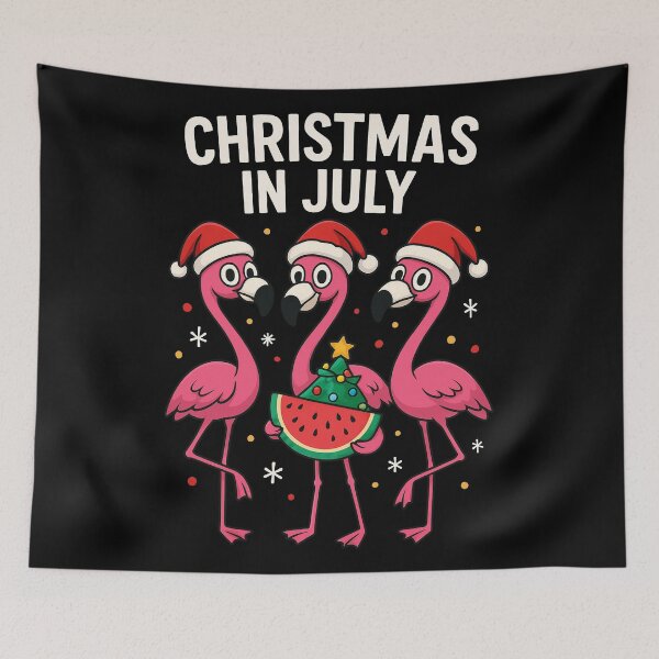Item preview, Funny Flamingo Christmas in July Tropical Vibes Party designed and sold by DrawHandArt.