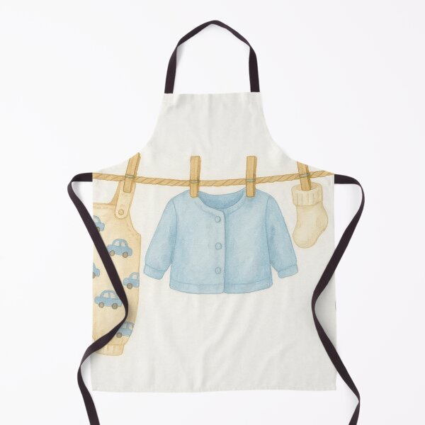 Item preview, Watercolor Baby Boy Clothes on Clothesline Nursery Wall Art designed and sold by SVT Abstract.