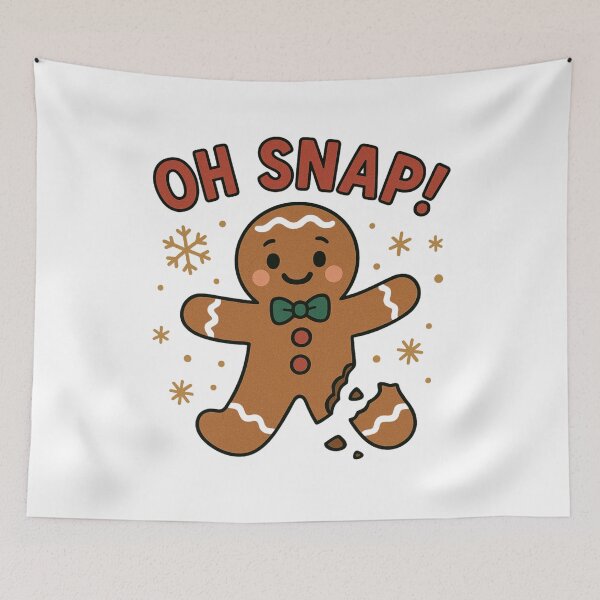 Item preview, Oh Snap! Funny Gingerbread Cookie Christmas Design designed and sold by Painted Moon by Luna Bee™.