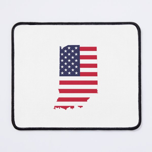 Item preview, Indiana USA Flag Silhouette – Stars and Stripes State Outline designed and sold by Paper Drip.
