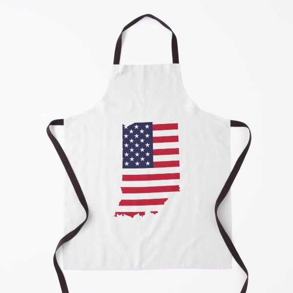 Item preview, Indiana USA Flag Silhouette – Stars and Stripes State Outline designed and sold by Paper Drip.