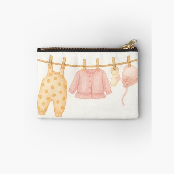 Item preview, Watercolor Baby Girl Clothes on Clothesline Cute Nursery Art designed and sold by SVT Abstract.