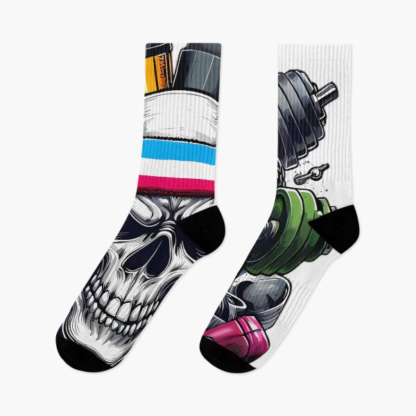Item preview, Strong Dedicate Monster Colorful Gym Skull Design designed and sold by DrawDrip.