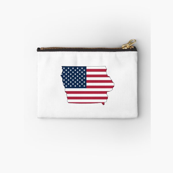 Item preview, Iowa USA Flag Silhouette – Stars and Stripes State Outline designed and sold by Paper Drip.