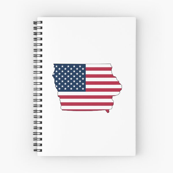 Item preview, Iowa USA Flag Silhouette – Stars and Stripes State Outline designed and sold by Paper Drip.