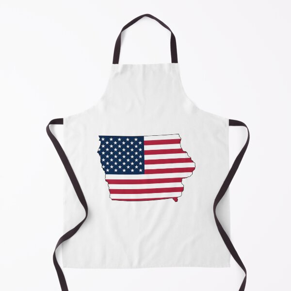 Item preview, Iowa USA Flag Silhouette – Stars and Stripes State Outline designed and sold by Paper Drip.