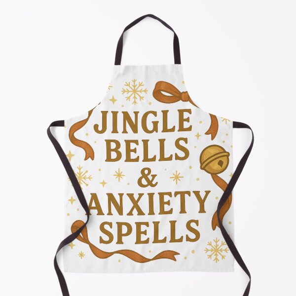 Item preview, “Jingle Bells & Anxiety Spells” Funny Christmas Holiday Humor Design designed and sold by Painted Moon by Luna Bee™.