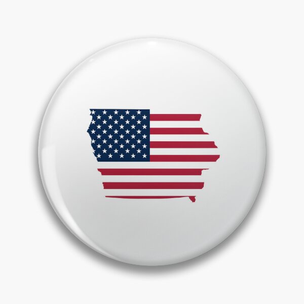 Item preview, Iowa USA Flag Silhouette – Stars and Stripes State Outline designed and sold by Paper Drip.