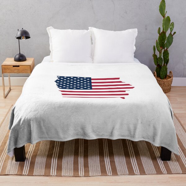 Item preview, Iowa USA Flag Silhouette – Stars and Stripes State Outline designed and sold by Paper Drip.