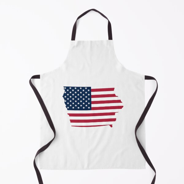 Item preview, Iowa USA Flag Silhouette – Stars and Stripes State Outline designed and sold by Paper Drip.