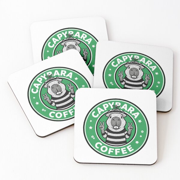 Item preview, Capybara Coffee Logo - Cartoon Parody | Brazilian  Core Art designed and sold by DanniJordan.