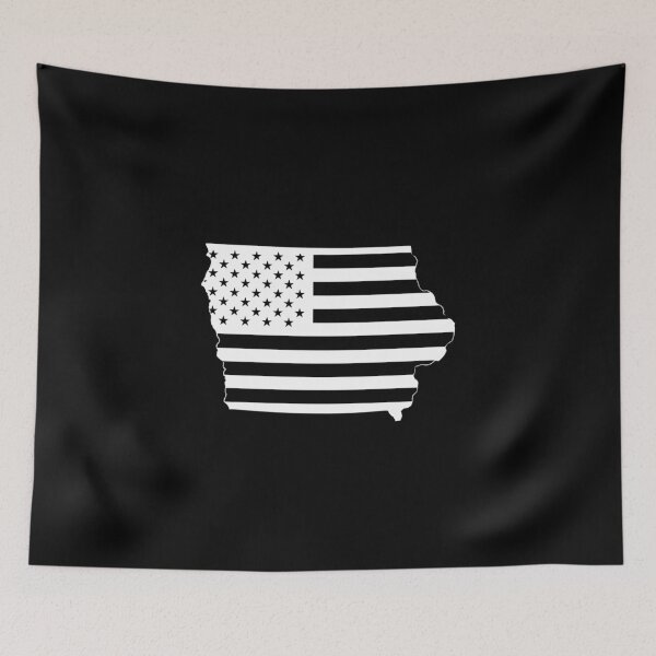 Item preview, Iowa USA Flag Silhouette – Stars and Stripes State Outline designed and sold by Paper Drip.