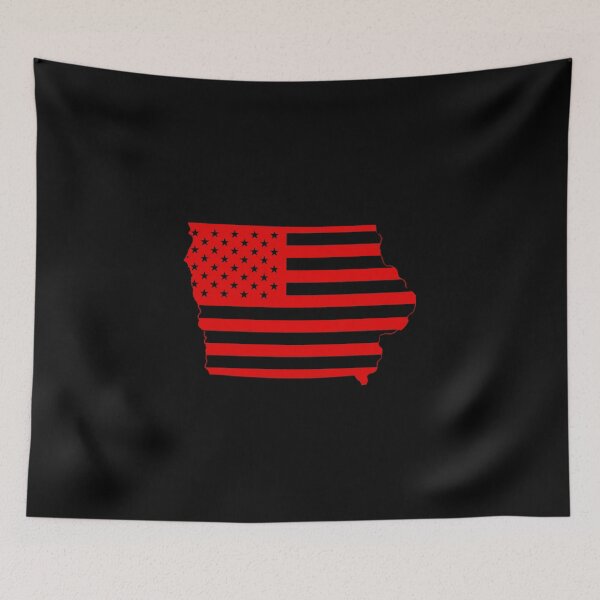 Item preview, Iowa USA Flag Silhouette – Stars and Stripes State Outline designed and sold by Paper Drip.