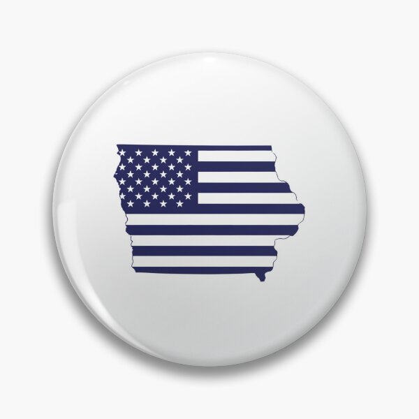 Item preview, Iowa USA Flag Silhouette – Stars and Stripes State Outline designed and sold by Paper Drip.