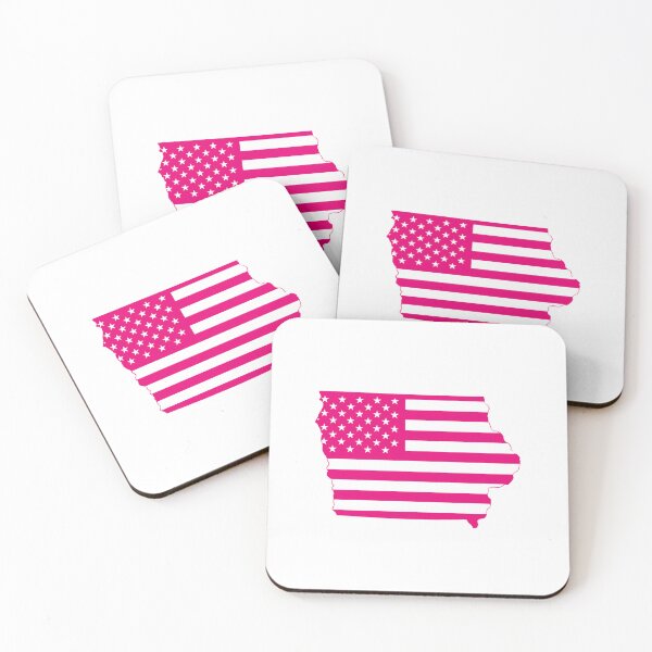 Item preview, Iowa USA Flag Silhouette – Stars and Stripes State Outline designed and sold by Paper Drip.