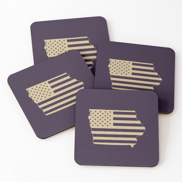 Item preview, Iowa USA Flag Silhouette – Stars and Stripes State Outline designed and sold by Paper Drip.