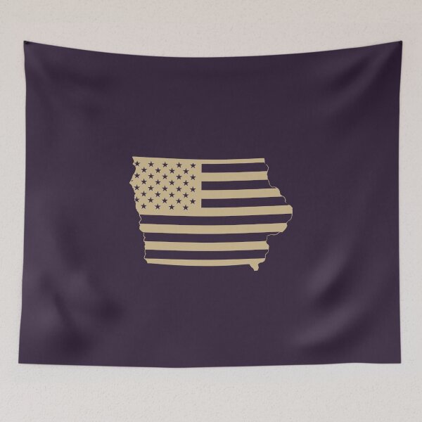 Item preview, Iowa USA Flag Silhouette – Stars and Stripes State Outline designed and sold by Paper Drip.