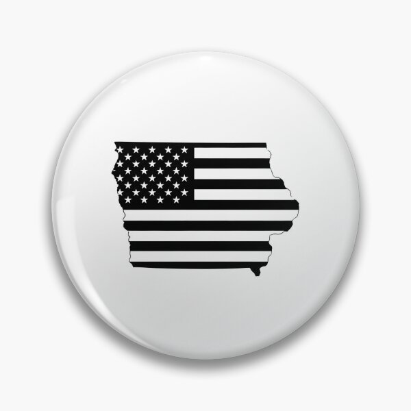 Item preview, Iowa USA Flag Silhouette – Stars and Stripes State Outline designed and sold by Paper Drip.