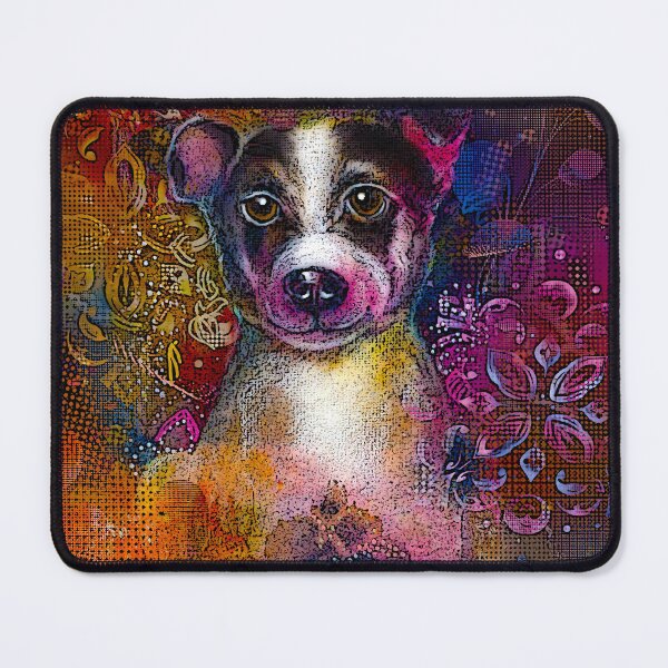Item preview, Energy Dog Terrier with mandalas and dots designed and sold by SandAndChi.