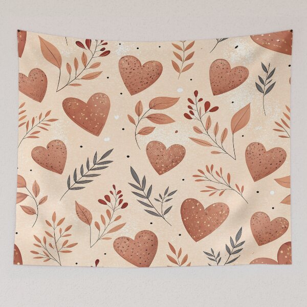 Item preview, Terracotta Cottagecore Hearts and Things designed and sold by Angela Santana Designs.