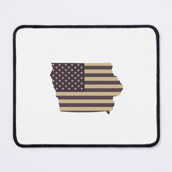 Item preview, Iowa USA Flag Silhouette – Stars and Stripes State Outline designed and sold by Paper Drip.