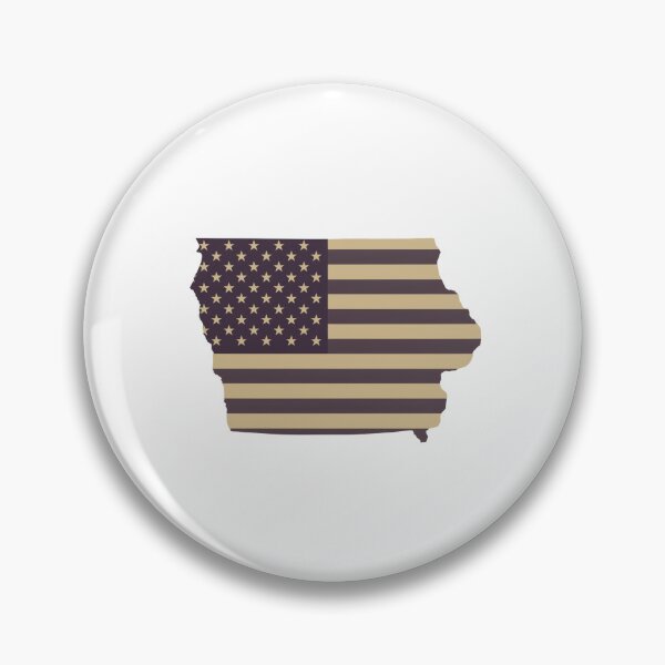 Item preview, Iowa USA Flag Silhouette – Stars and Stripes State Outline designed and sold by Paper Drip.