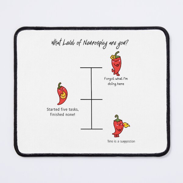 Item preview, What Level of Neurospicy Are You? - ADHD Humor Chart designed and sold by adhdbrainstatic.