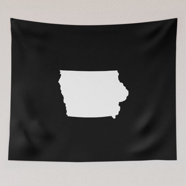 Item preview, Iowa Map Silhouette – Minimal White designed and sold by Paper Drip.