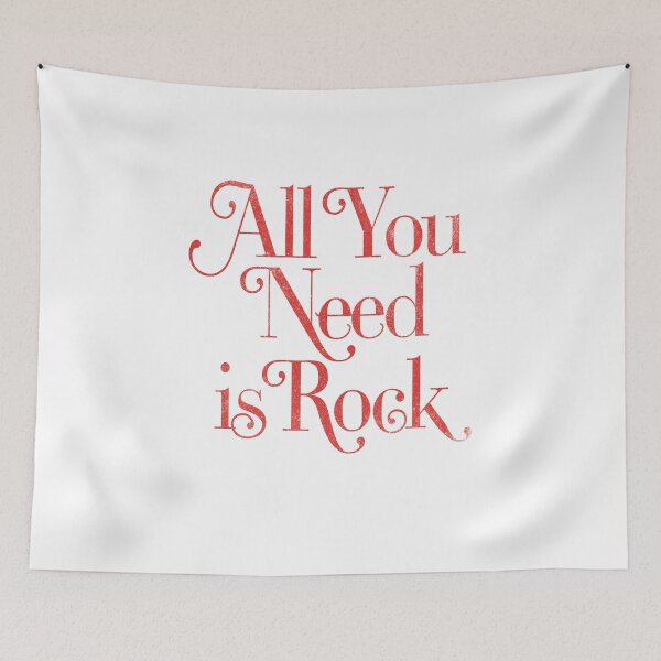 Item preview, All You Need Is Rock Retro Typography Design designed and sold by The secret storage room.