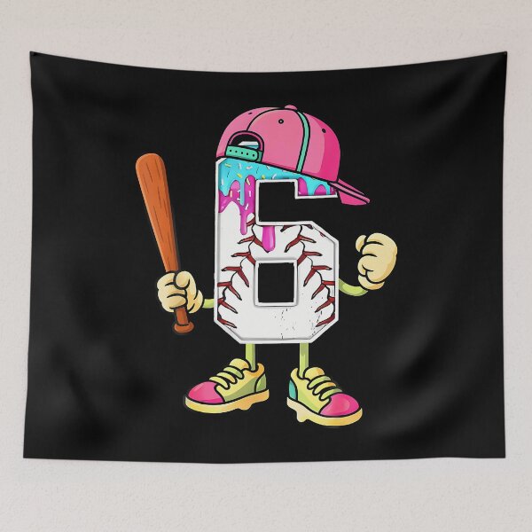 Item preview, Baseball 6Th Birthday Boy Ice Cream Drip 6 Year Old Birthday designed and sold by MadalynKiehn.