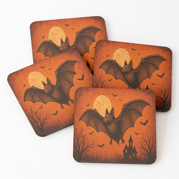 Item preview, Dark Halloween Night – Bat Under the Full Moon designed and sold by Doce Caos Criativo.