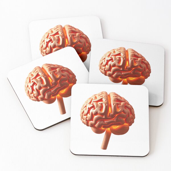 Item preview, Sci-Fi Glowing Brain in Head Profile designed and sold by Maldives-Art.
