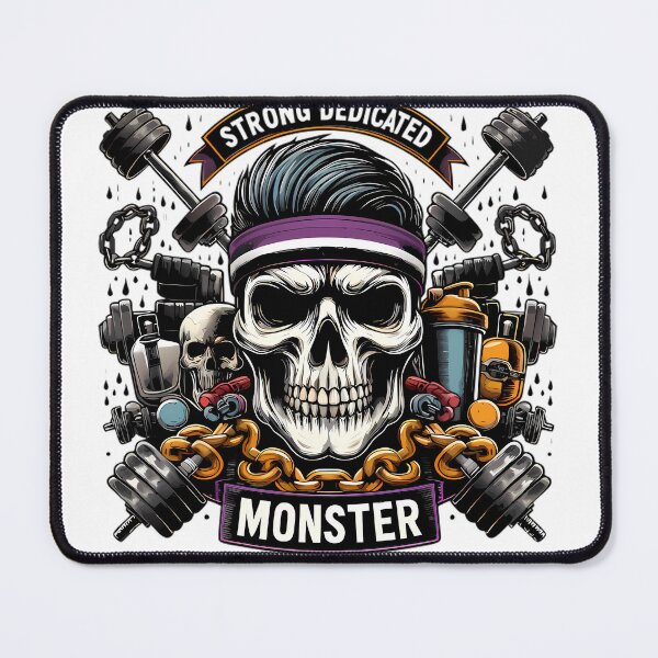 Item preview, Strong Dedicated Monster Gym Skull Badge Design designed and sold by DrawDrip.