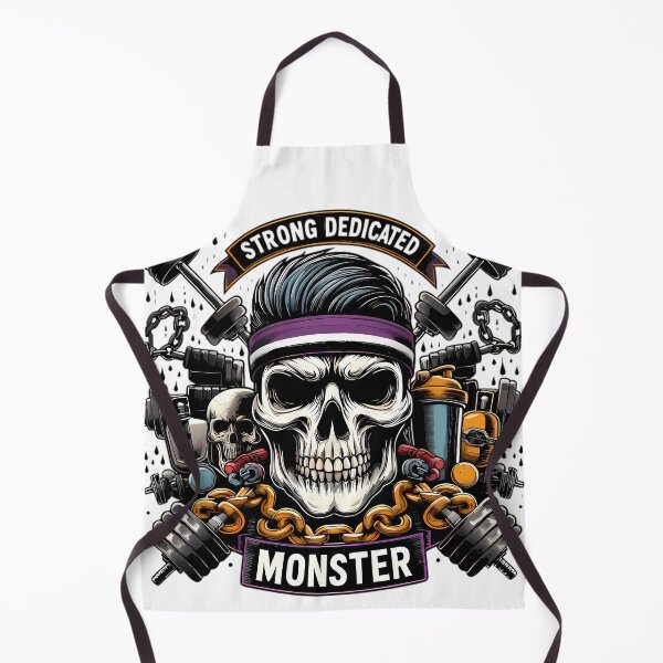 Item preview, Strong Dedicated Monster Gym Skull Badge Design designed and sold by DrawDrip.