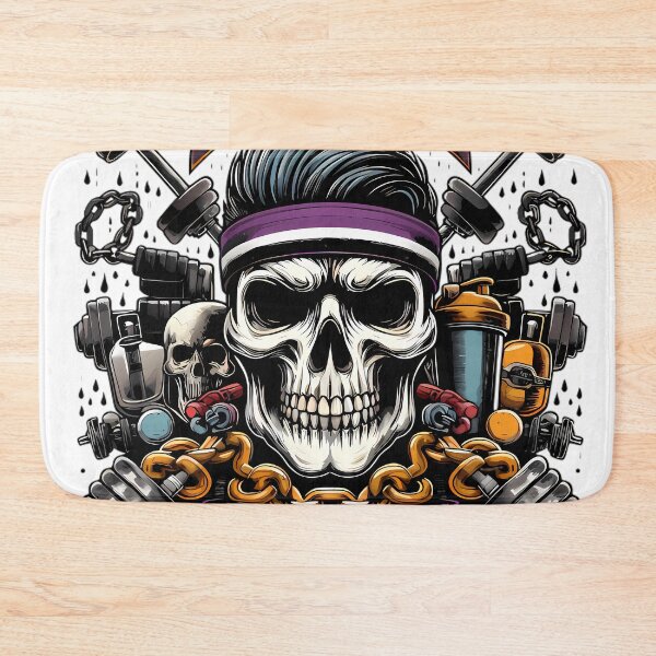 Item preview, Strong Dedicated Monster Gym Skull Badge Design designed and sold by DrawDrip.