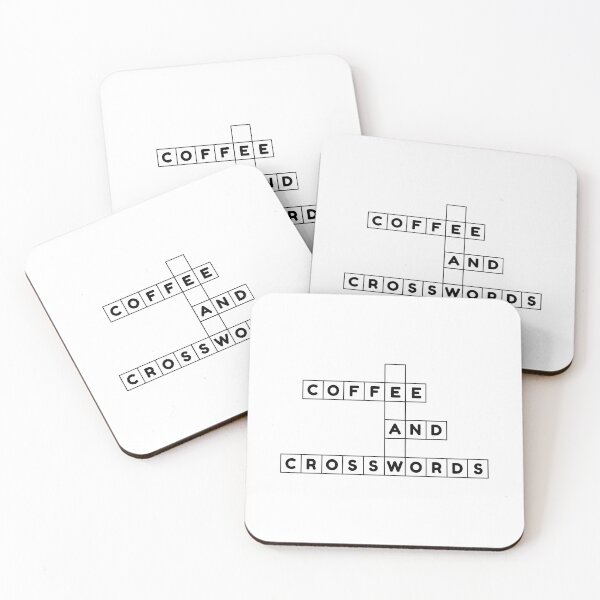 Item preview, coffee and crosswords designed and sold by Stellar Creations.