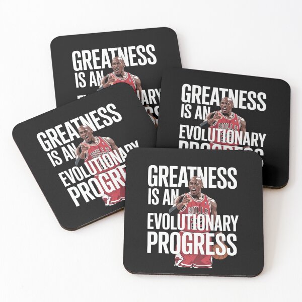 Item preview, Micheal Jordan: "GREATNESS IS AN EVOLUTIONARY PROGRESS" designed and sold by PaleDot.