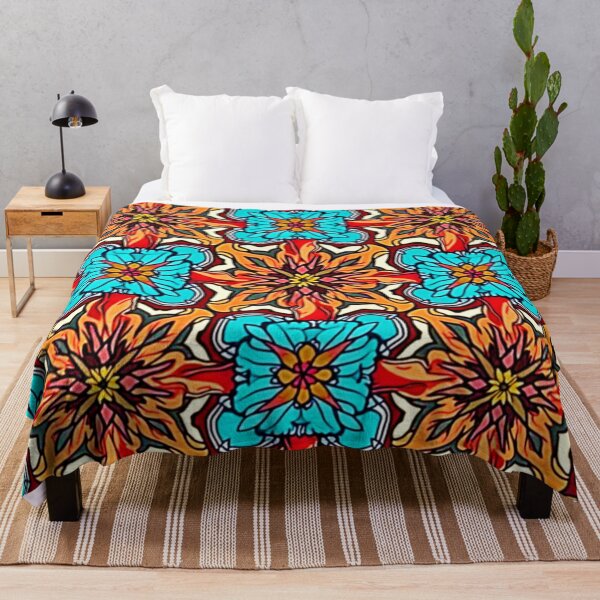 Item preview, Vibrant Floral Mandala Repeat Art designed and sold by Health And Fitness Posts e-Store.