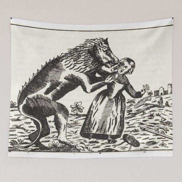 Item preview, Vintage werewolf illustration designed and sold by Vintage Designs +.