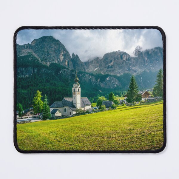 Item preview, Colfosco Church Beneath the Dolomites Peaks designed and sold by Stefano Orazzini.