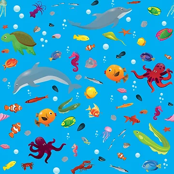 Artwork thumbnail, fish pattern by studioMoSa