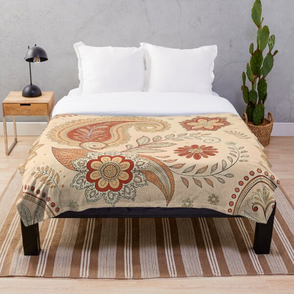 Artikelvorschau, Vintage-Paisley-Blumenmuster – Boho-Retro-Design mit botanischen Elementen entworfen und verkauft von NoctaHike.