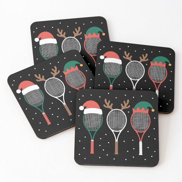 Item preview, Christmas Tennis Rackets with Hats designed and sold by jkrphoto.