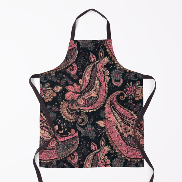 Item preview, Pink Paisley Elegance – Floral Pattern on Black designed and sold by CraftedHome.