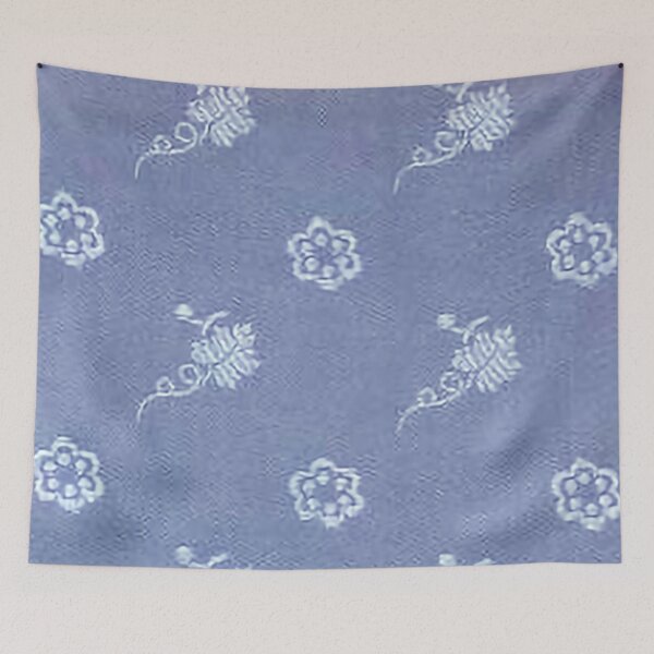 Item preview, Blue Regency Bloom – Early Silk Damask Elegance designed and sold by WheelieGdArt.