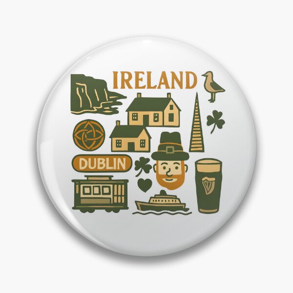 Item preview, Colorful Ireland Travel Icons designed and sold by Gaby112703.